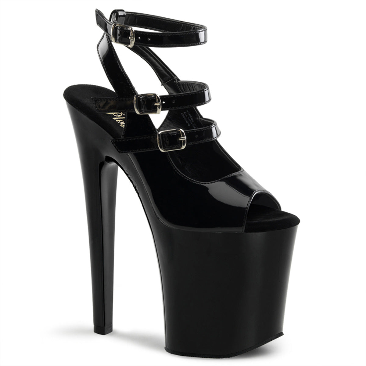 Pleaser Sandali da donna XTREME-873 BLK PAT / BLK
