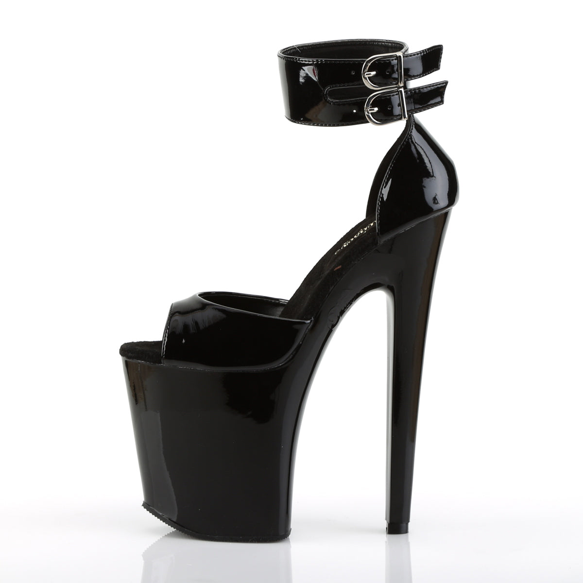 Pleaser Sandali da donna XTREME-875 BLK PAT / BLK