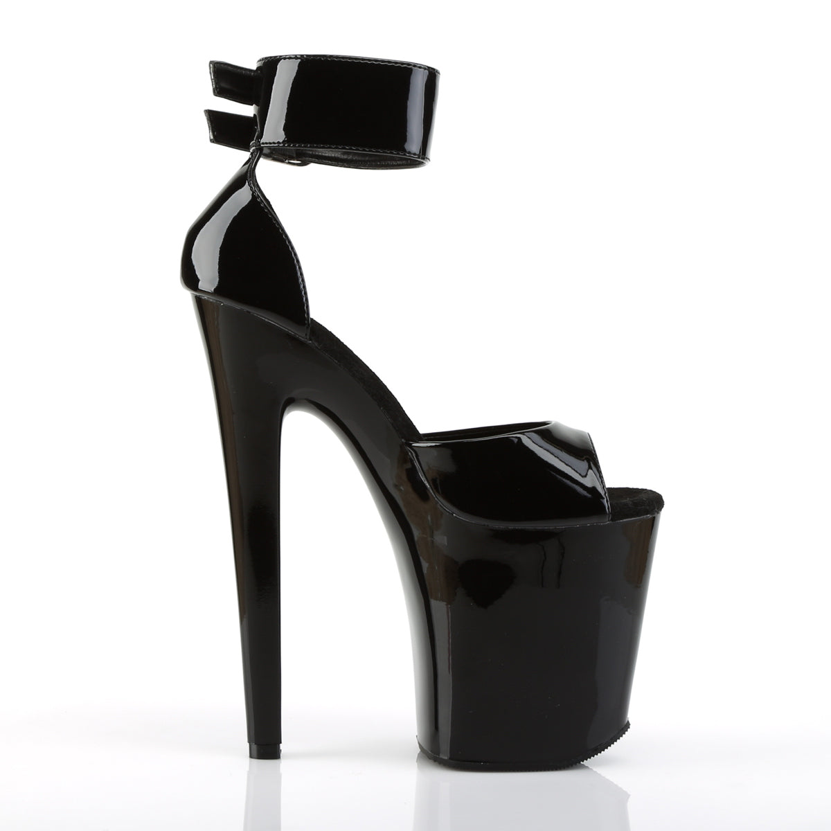 Pleaser Sandali da donna XTREME-875 BLK PAT / BLK
