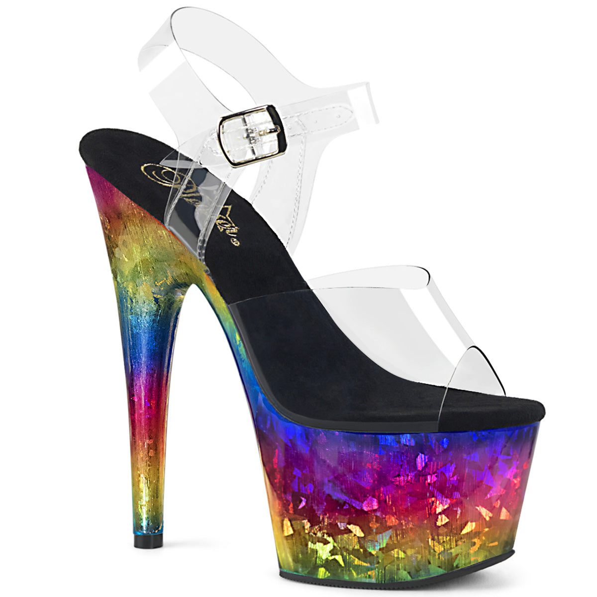 Pleaser ADORE-708MRB CLR / Metallico Rainbow