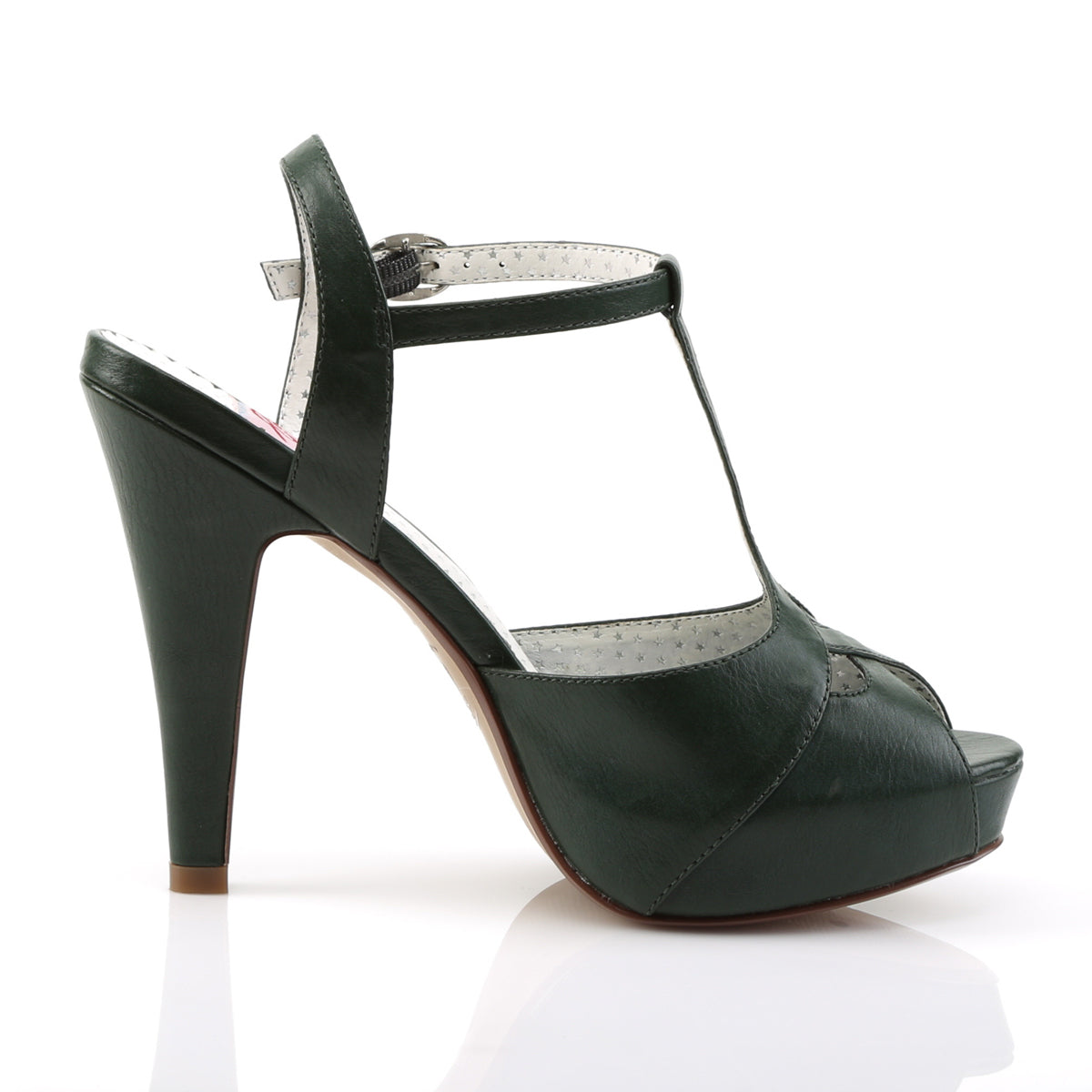 Pin Up Couture Pompe da donna BETTIE-23 Forst Green Ecide Pelle