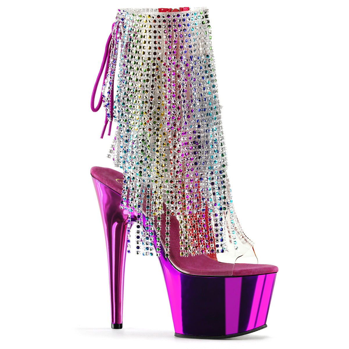 Pleaser Stivaletti da donna ADORE-1017RSF CLR-MULTI / FUCCHSIA Chrome