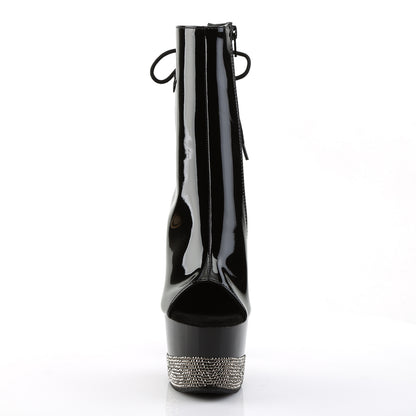 Pleaser Womens Ankle Boots ADORE-1018-3 Blk/Blk-Pewter RS