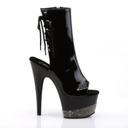 Pleaser Womens Ankle Boots ADORE-1018-3 Blk/Blk-Pewter RS