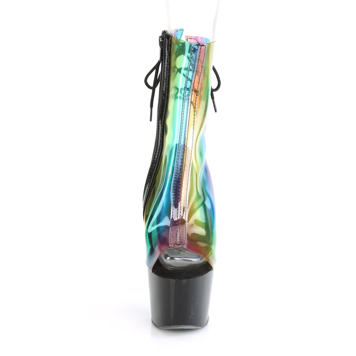 Pleaser Stivaletti da donna ADORE-1018c-rb. Rainbow PVC / BLK.