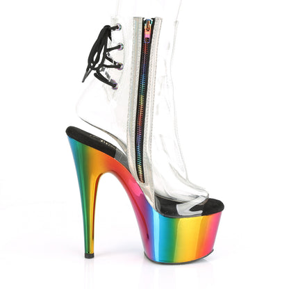 Pleaser Stivaletti da donna ADORE-1018RC CLR /Rainbow Cromo