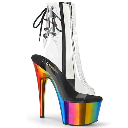 Pleaser Stivaletti da donna ADORE-1018RC CLR /Rainbow Cromo