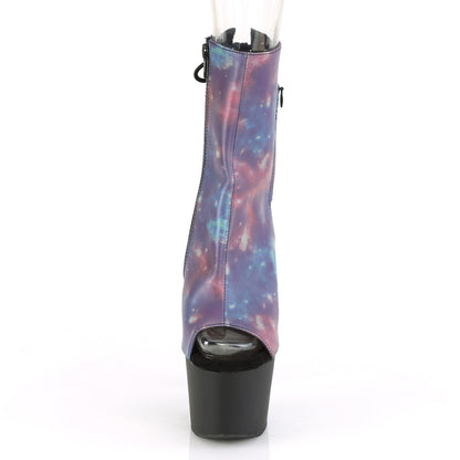 Pleaser Stivaletti da donna ADORE-1018Refl Purple-Blue Reflective / Blk Matte