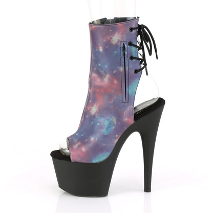 Pleaser Stivaletti da donna ADORE-1018Refl Purple-Blue Reflective / Blk Matte