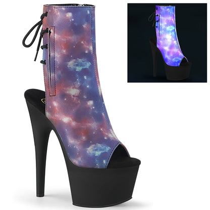 Pleaser Stivaletti da donna ADORE-1018Refl Purple-Blue Reflective / Blk Matte