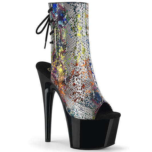 Pleaser Stivaletti da donna ADORE-1018SP Stampa di serpente multicolore / BLK