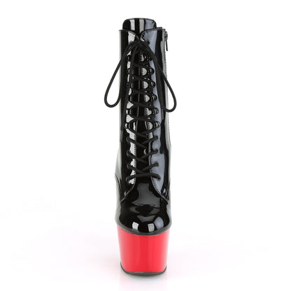 Pleaser Stivaletti da donna ADORE-1020 BLK PAT / RED