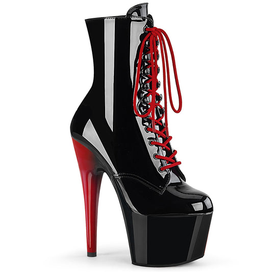Pleaser  Stivaletti ADORE-1020 BLK PAT / BLK-RED