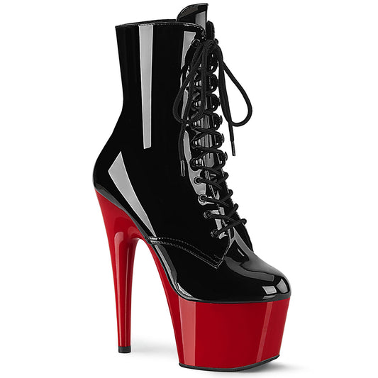 Pleaser Stivaletti da donna ADORE-1020 BLK PAT / RED