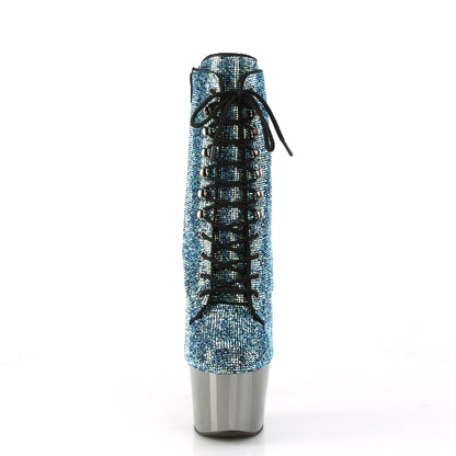 Pleaser  Stivaletti ADORE-1020CHrs Turquoise Multi Rs / Peltro Chrome