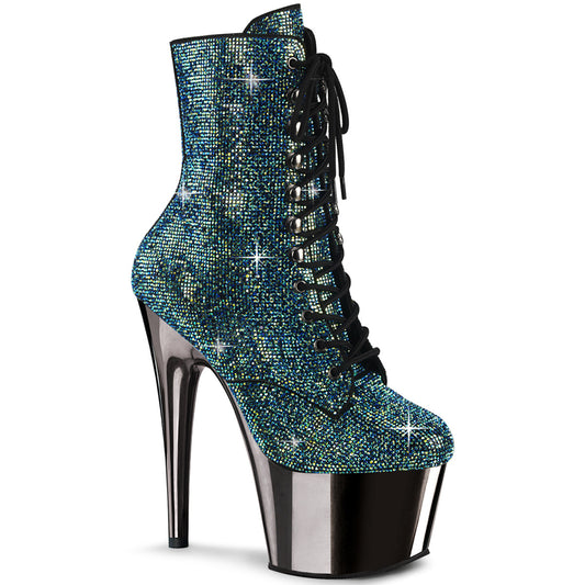 Pleaser  Stivaletti ADORE-1020CHrs Turquoise Multi Rs / Peltro Chrome