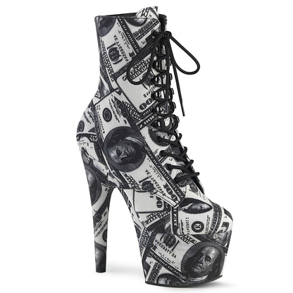 Pleaser Stivaletti da donna ADORE-1020DP WHT-BLK Tessuto / in tessuto WHT-BLK
