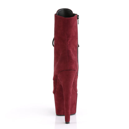 Pleaser Stivaletti da donna ADORE-1020FS Burgundy Faux Suede / Burgundy Faux Suede Suede