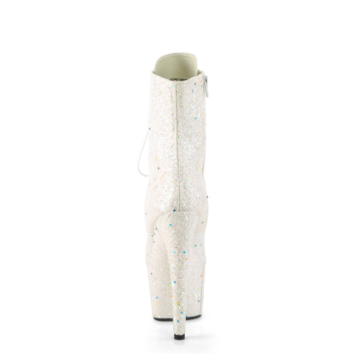 Pleaser Stivaletti da donna ADORE-1020GDLG Bianco Multi glitter / Bianco multi glitter