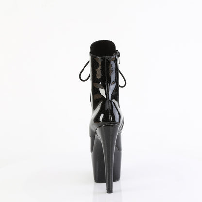 Pleaser   ADORE-1020gp blk glitter pat/m