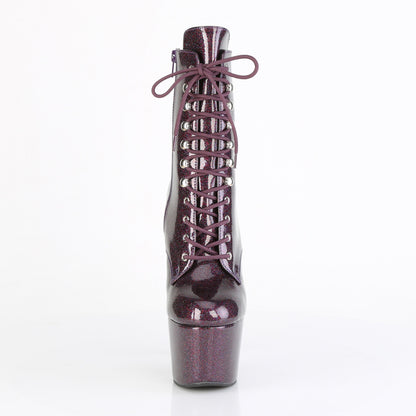 Pleaser Women's Platform Shoes ADORE-1020GP Eggplant Glitter Pat/M