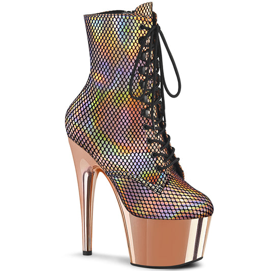 Pleaser Stivaletti da donna ADORE-1020HFN oro rosa Holo / rosa oro cromato