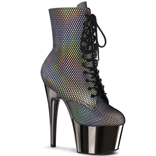 Pleaser Stivaletti da donna ADORE-1020HFN SLV Holo / Peltro Chrome
