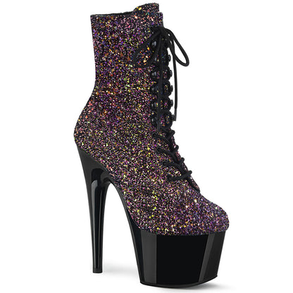 Pleaser Stivaletti da donna ADORE-1020Lg Purple Multi glitter / BLK