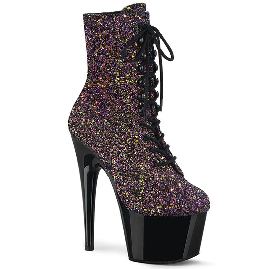 Pleaser Stivaletti da donna ADORE-1020Lg Purple Multi glitter / BLK