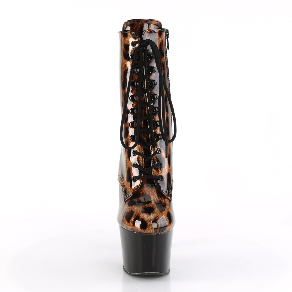 Pleaser Stivaletti da donna ADORE-1020LP Brown-Blk Leopard Pat / BLK