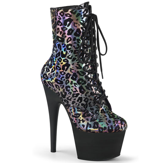 Pleaser Stivaletti da donna ADORE-1020LP Pyter Leopard Stampa Holo / Blk Matte