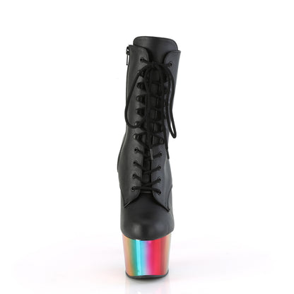 Pleaser  Stivaletti ADORE-1020RC BLK in ecopelle /Rainbow Cromo
