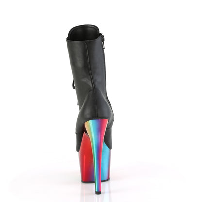 Pleaser  Stivaletti ADORE-1020RC BLK in ecopelle /Rainbow Cromo