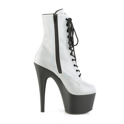 Pleaser Stivaletti da donna ADORE-1020Refl SLV riflettente / BLK opaco
