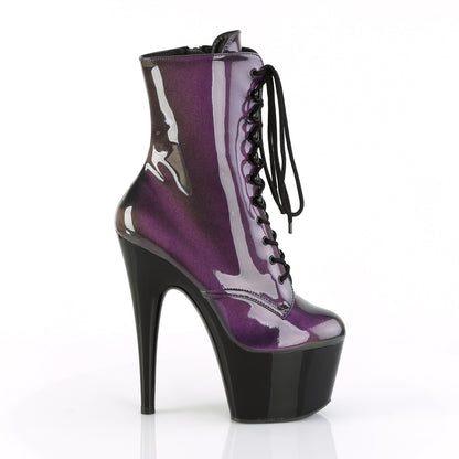 Pleaser Stivaletti da donna ADORE-1020SHG viola-Olive/ Blk.