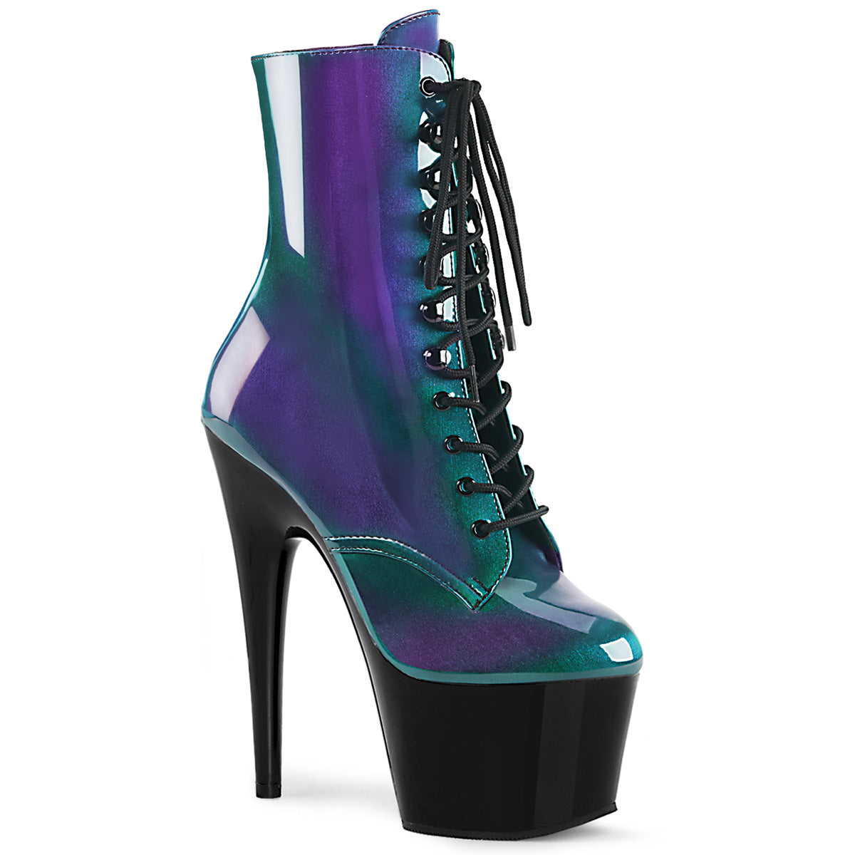 Pleaser Stivaletti da donna ADORE-1020SHG Purple-Green / Blk