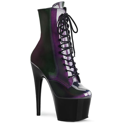 Pleaser Stivaletti da donna ADORE-1020SHG viola-Olive/ Blk.