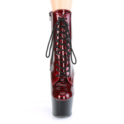 Pleaser Stivaletti da donna ADORE-1020SP Stampa rossa Snake Pat / Blk