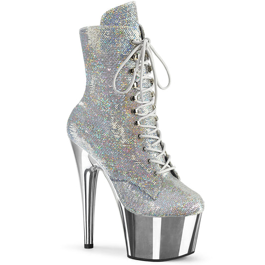 Pleaser   ADORE-1020sq-02 SLV HOLO paillettes/SLV Chrome