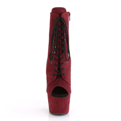 Pleaser Stivaletti da donna ADORE-1021FS Burgundy Faux Suede / Borgogna in finta pelle scamosciata