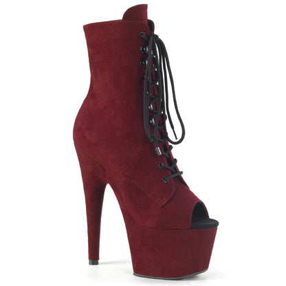 Pleaser Stivaletti da donna ADORE-1021FS Burgundy Faux Suede / Borgogna in finta pelle scamosciata