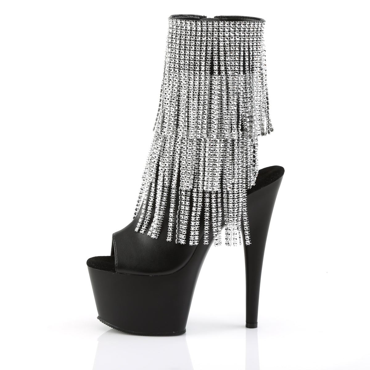 Pleaser Stivaletti da donna ADORE-1024RSF BLK BLK Pelle-Pelle-Slv / Blk Matte
