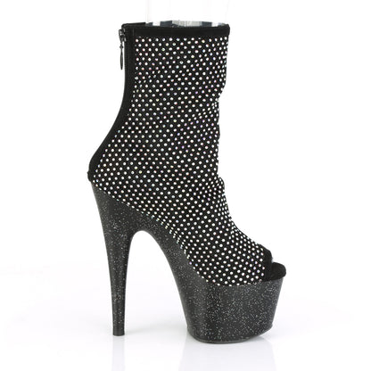Pleaser Womens Ankle Boots ADORE-1031GM Blk Fabric-RS Mesh/Blk Matte