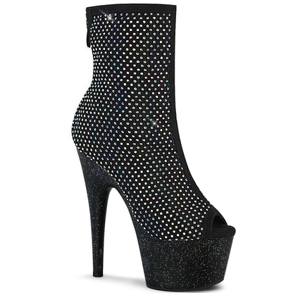 Pleaser Womens Ankle Boots ADORE-1031GM Blk Fabric-RS Mesh/Blk Matte