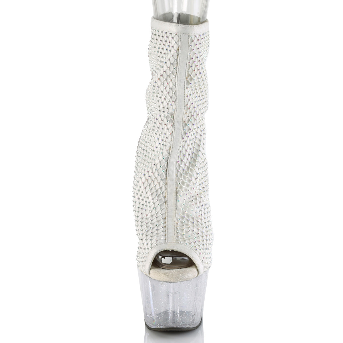 Pleaser Stivaletti da donna ADORE-1031GM WHT Tessuto-RS MEHH / CLR