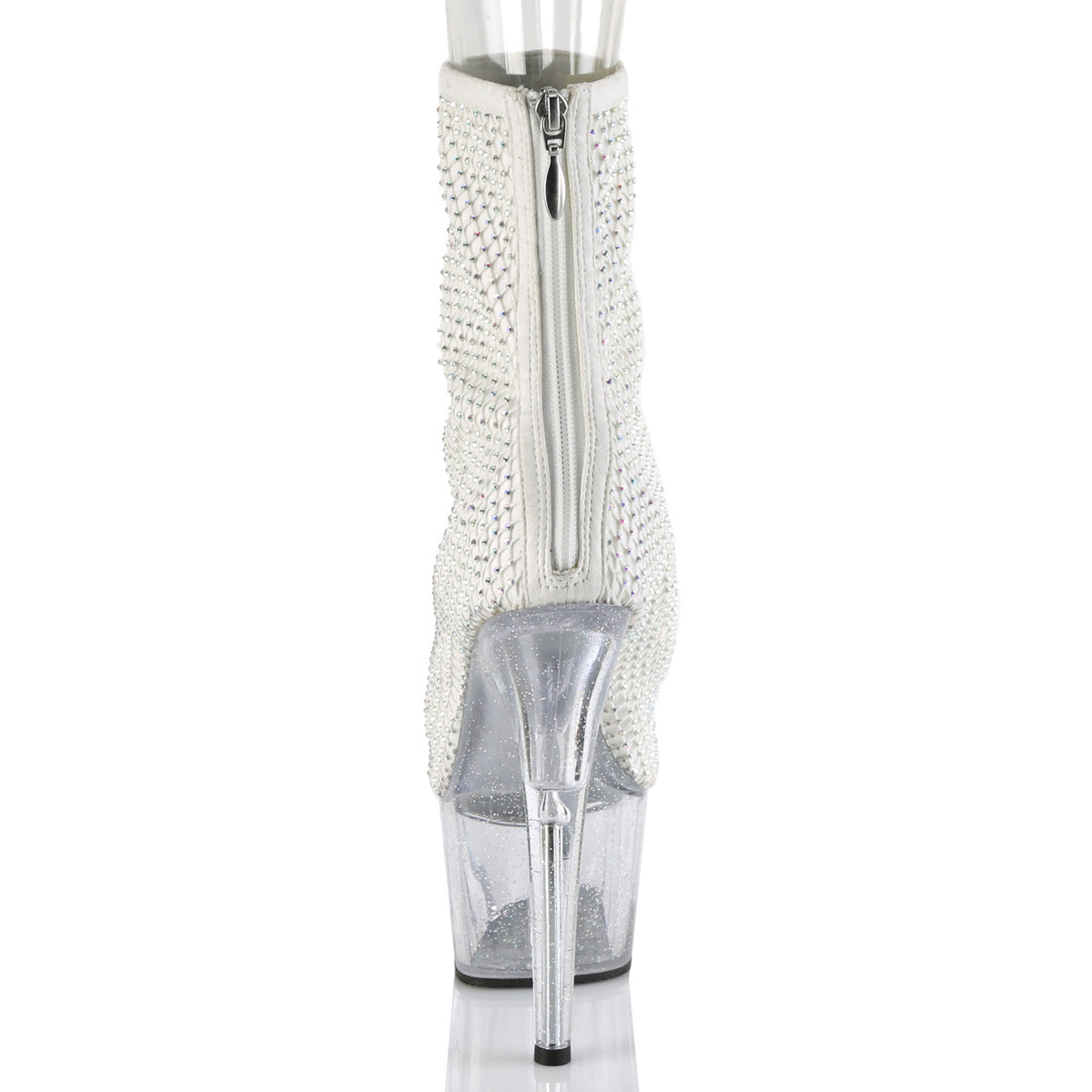 Pleaser Stivaletti da donna ADORE-1031GM WHT Tessuto-RS MEHH / CLR