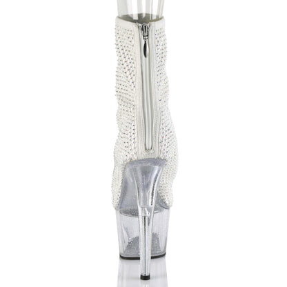 Pleaser Stivaletti da donna ADORE-1031GM WHT Tessuto-RS MEHH / CLR
