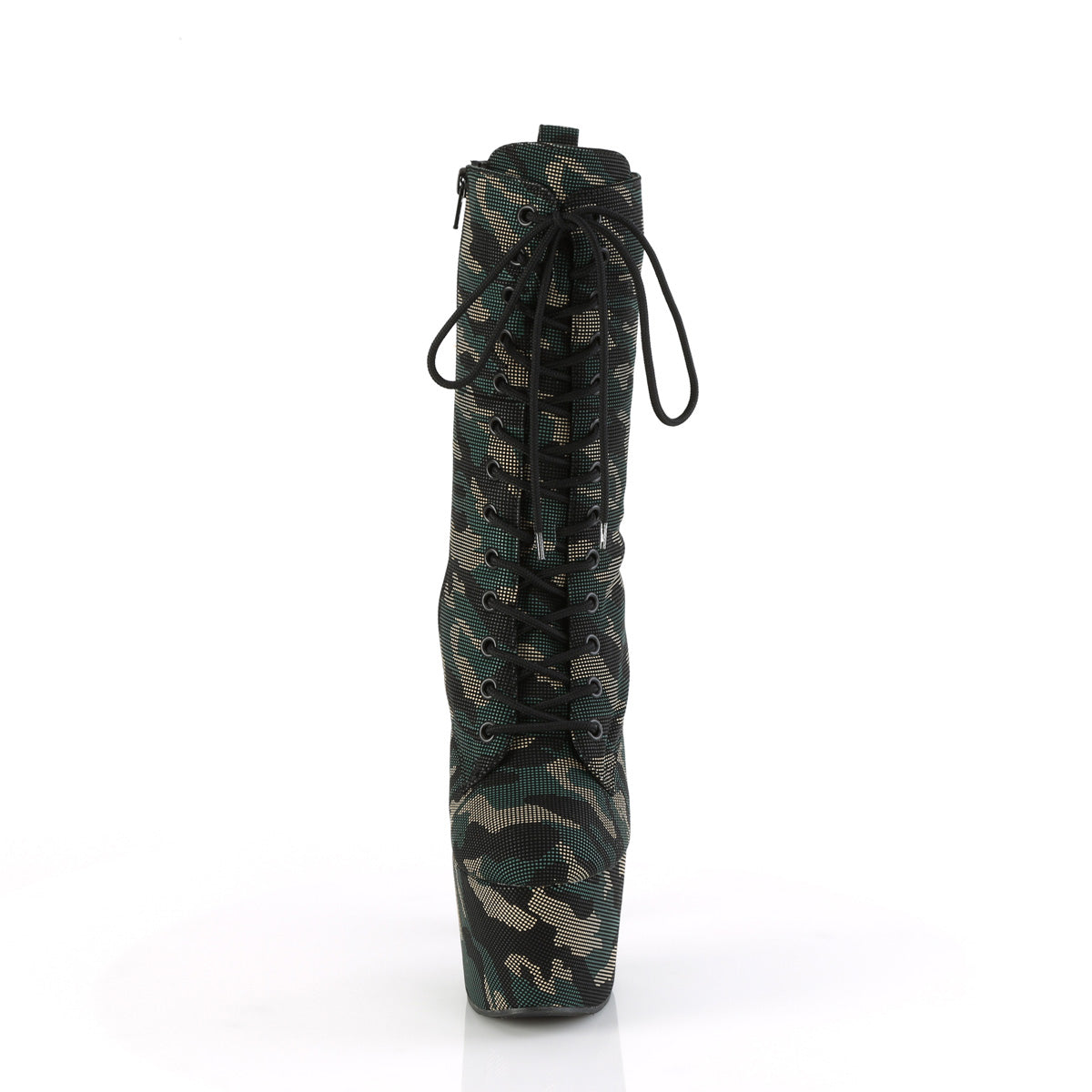 Pleaser   ADORE-1040cmd mimetico in pelle in finta pelle/pelle camo verde