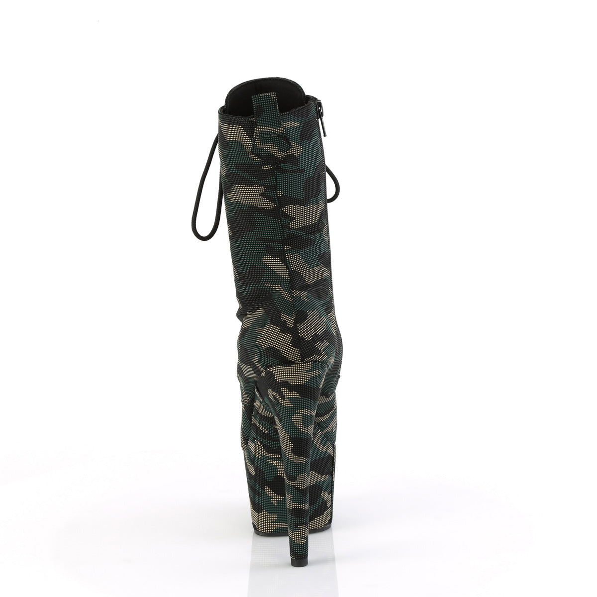 Pleaser   ADORE-1040cmd mimetico in pelle in finta pelle/pelle camo verde