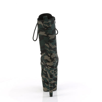Pleaser   ADORE-1040cmd mimetico in pelle in finta pelle/pelle camo verde